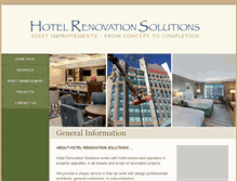 Tablet Screenshot of hotelrenovationsolutions.com